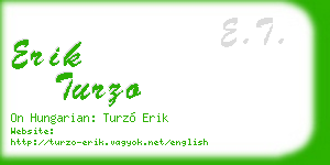 erik turzo business card